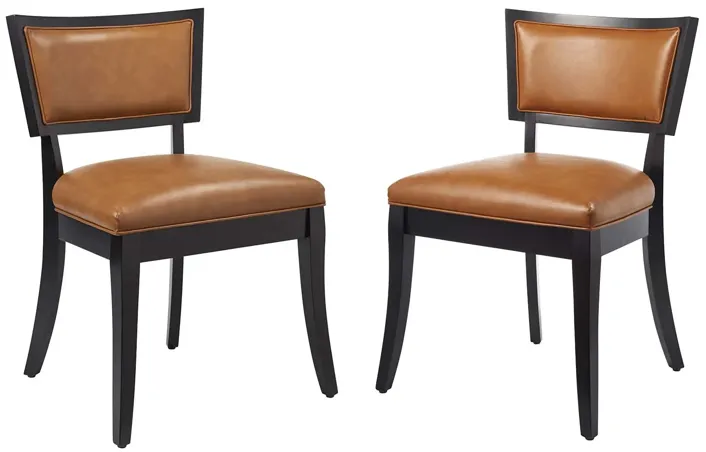 Pristine Vegan Leather Dining Chairs - Set of 2