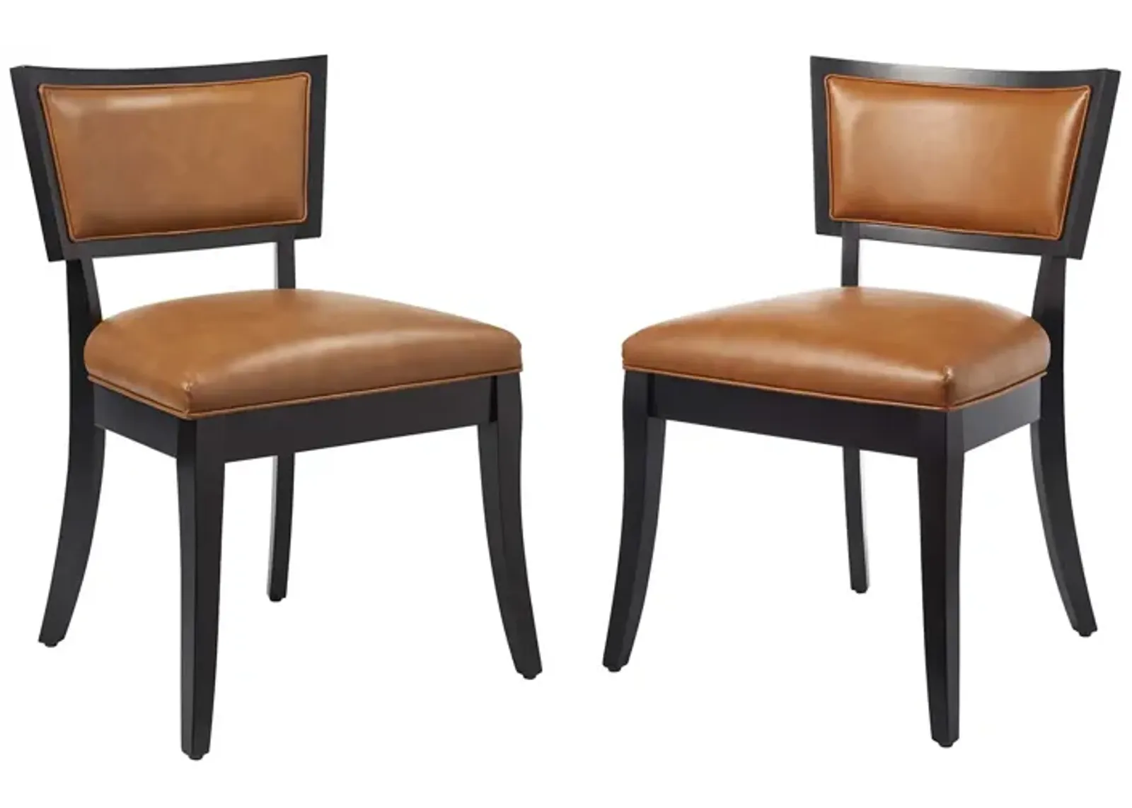 Pristine Vegan Leather Dining Chairs - Set of 2