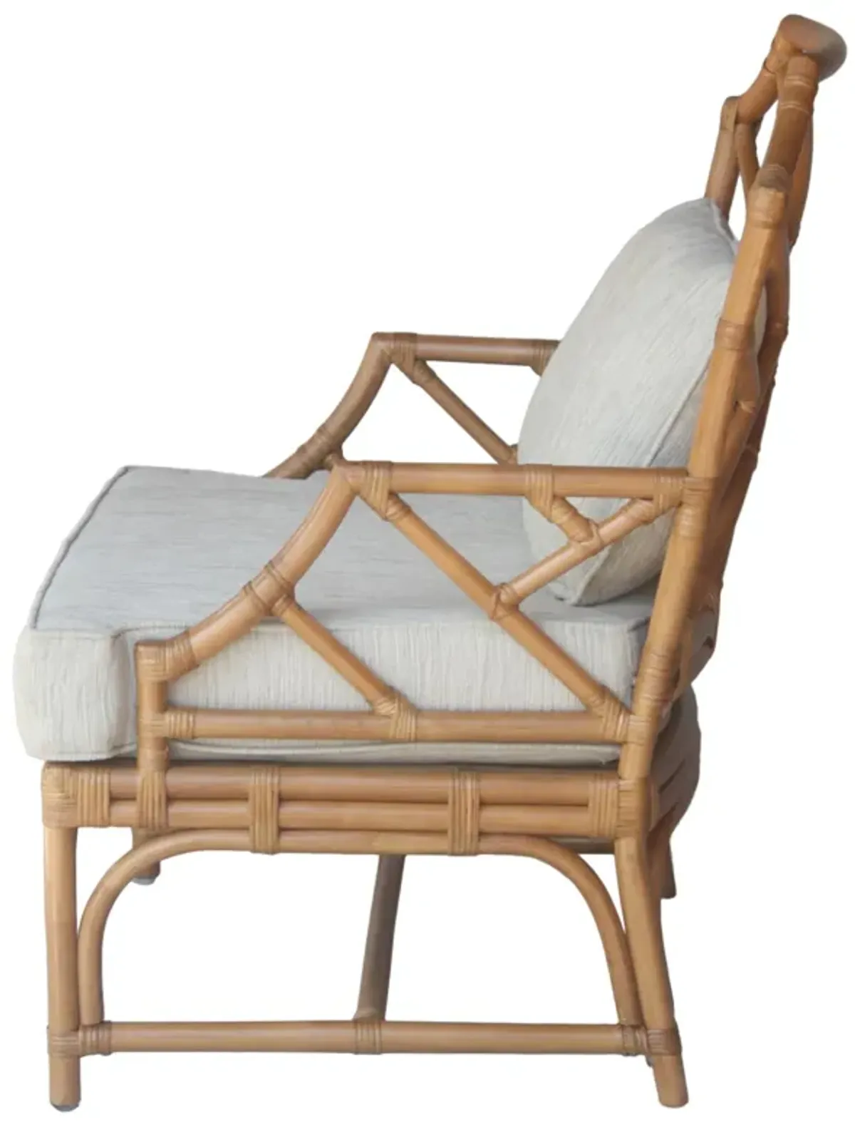 Kara Rattan Accent Arm Chair, Canary Brown