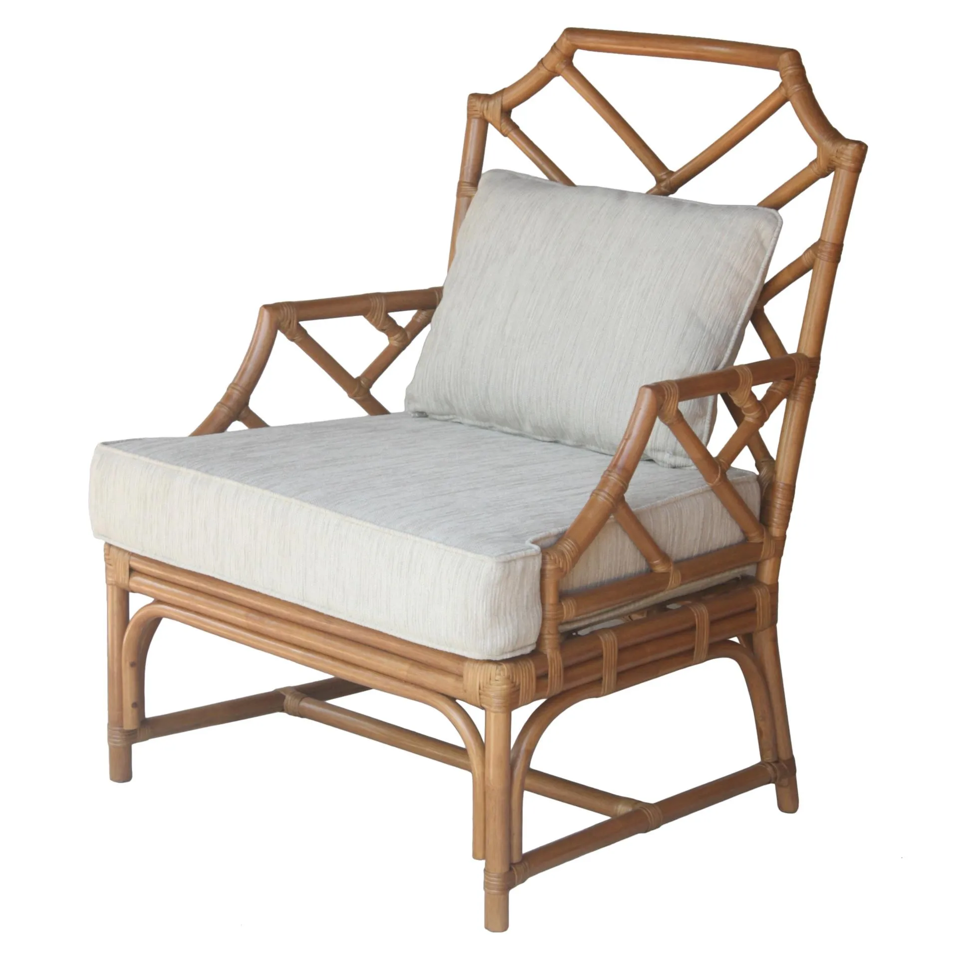 Kara Rattan Accent Arm Chair, Canary Brown