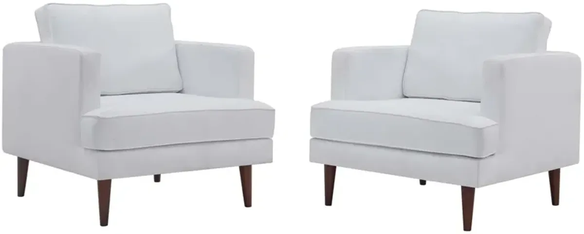 Agile Upholstered Fabric Armchair Set of 2