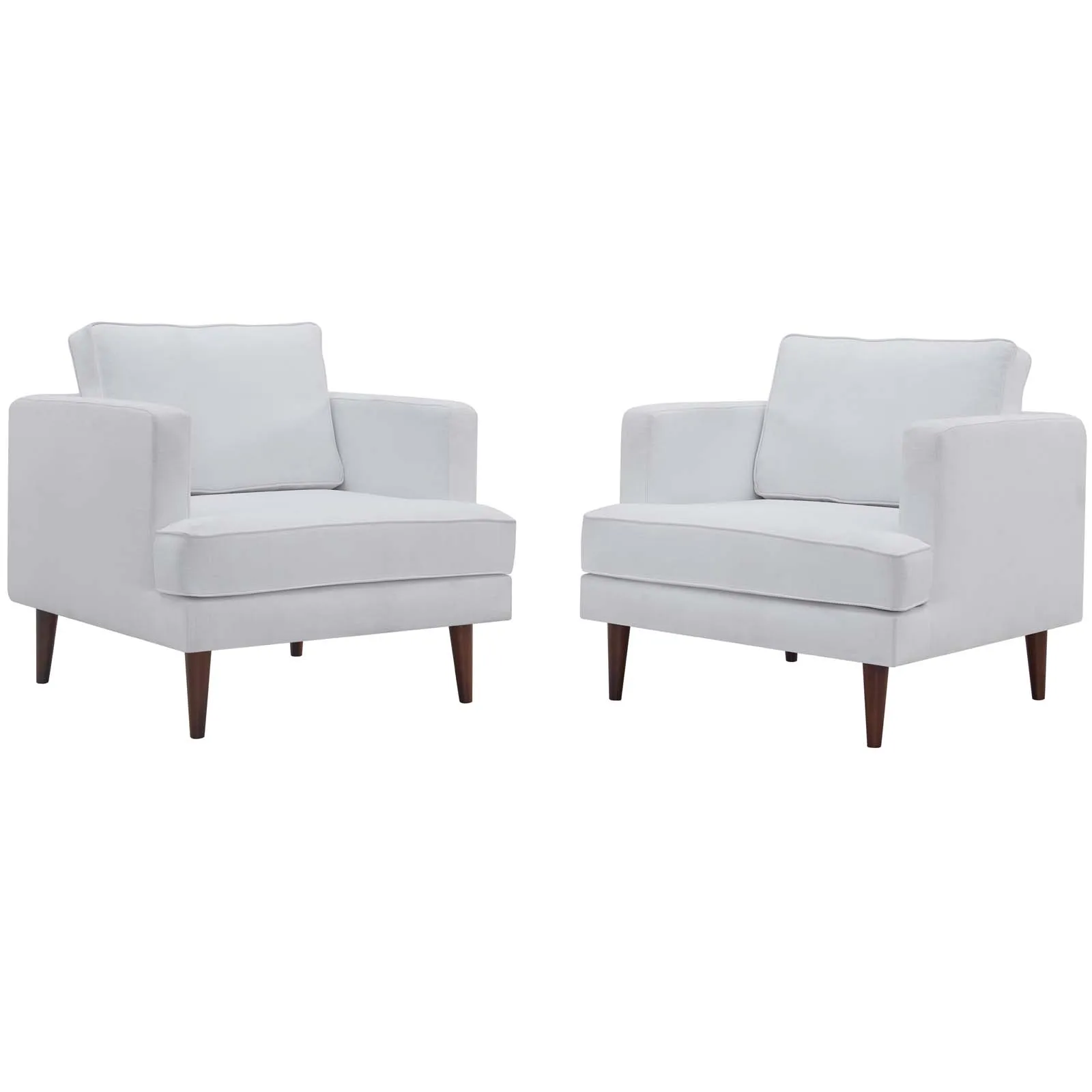 Agile Upholstered Fabric Armchair Set of 2