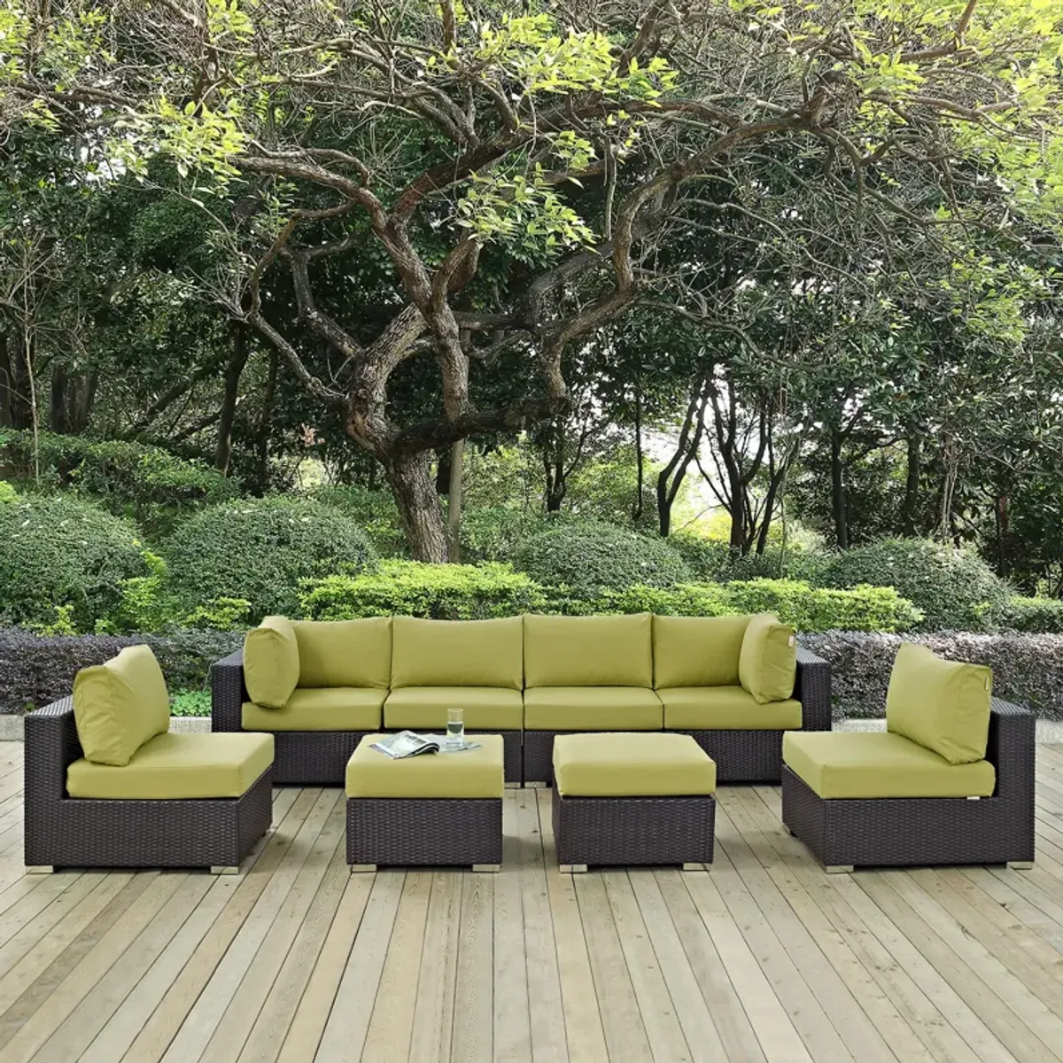 Convene 8 Piece Outdoor Patio Sectional Set