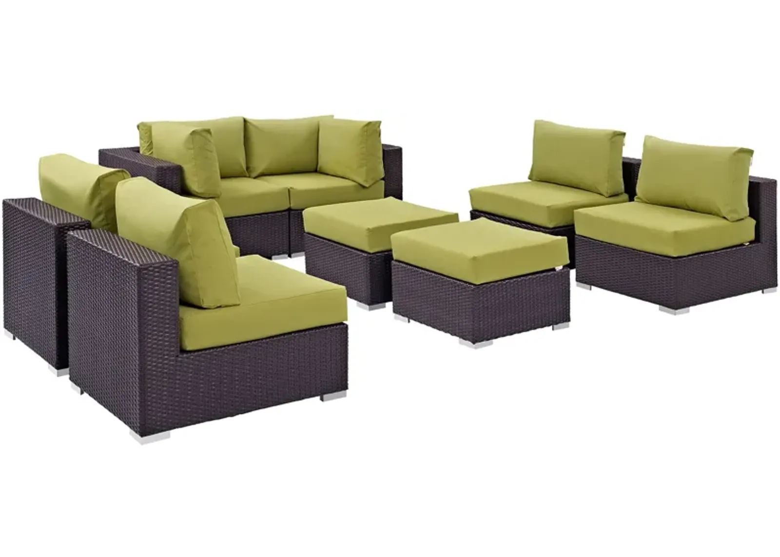 Convene 8 Piece Outdoor Patio Sectional Set