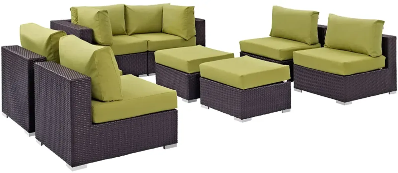 Convene 8 Piece Outdoor Patio Sectional Set