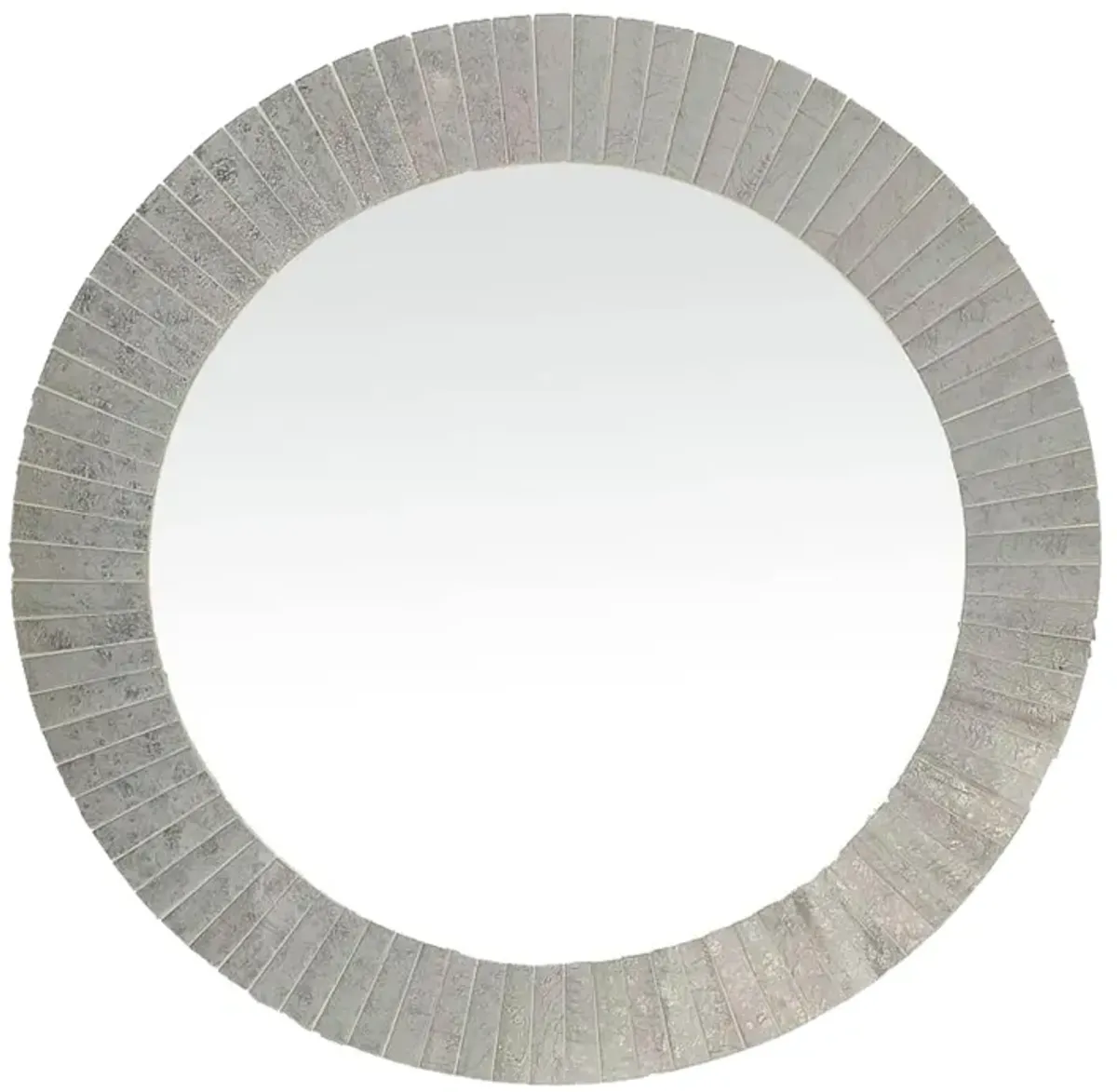 Mosaic 24" Rnd Tiled Mirror Chmpg