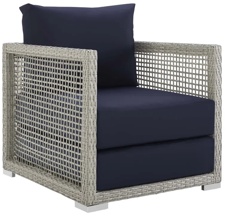 Aura 4 Piece Outdoor Patio Wicker Rattan Set