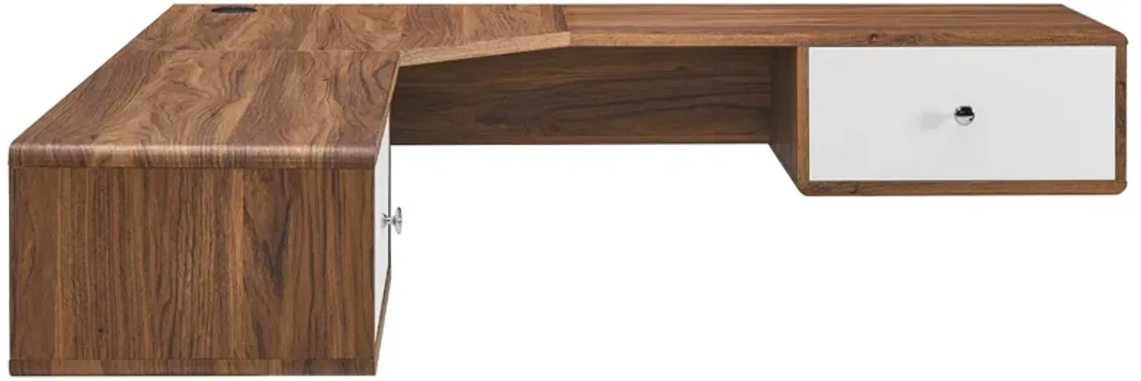 Transmit 55" Wall Mount Corner Wood Office Desk