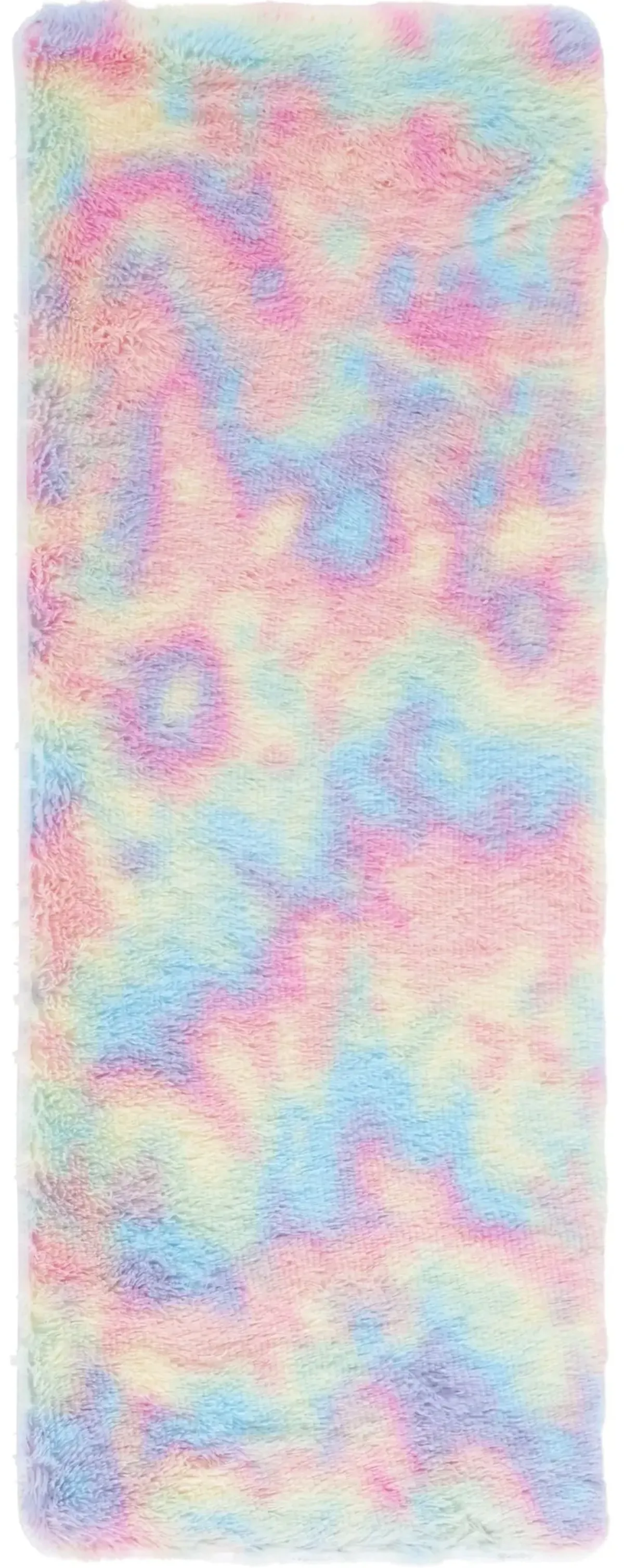 RAINBOW SHAG 100 RAINBOW 2'-3' x 6' Runner Rug