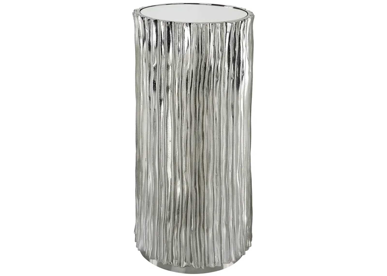 Echo Modern Nickel Drink Table