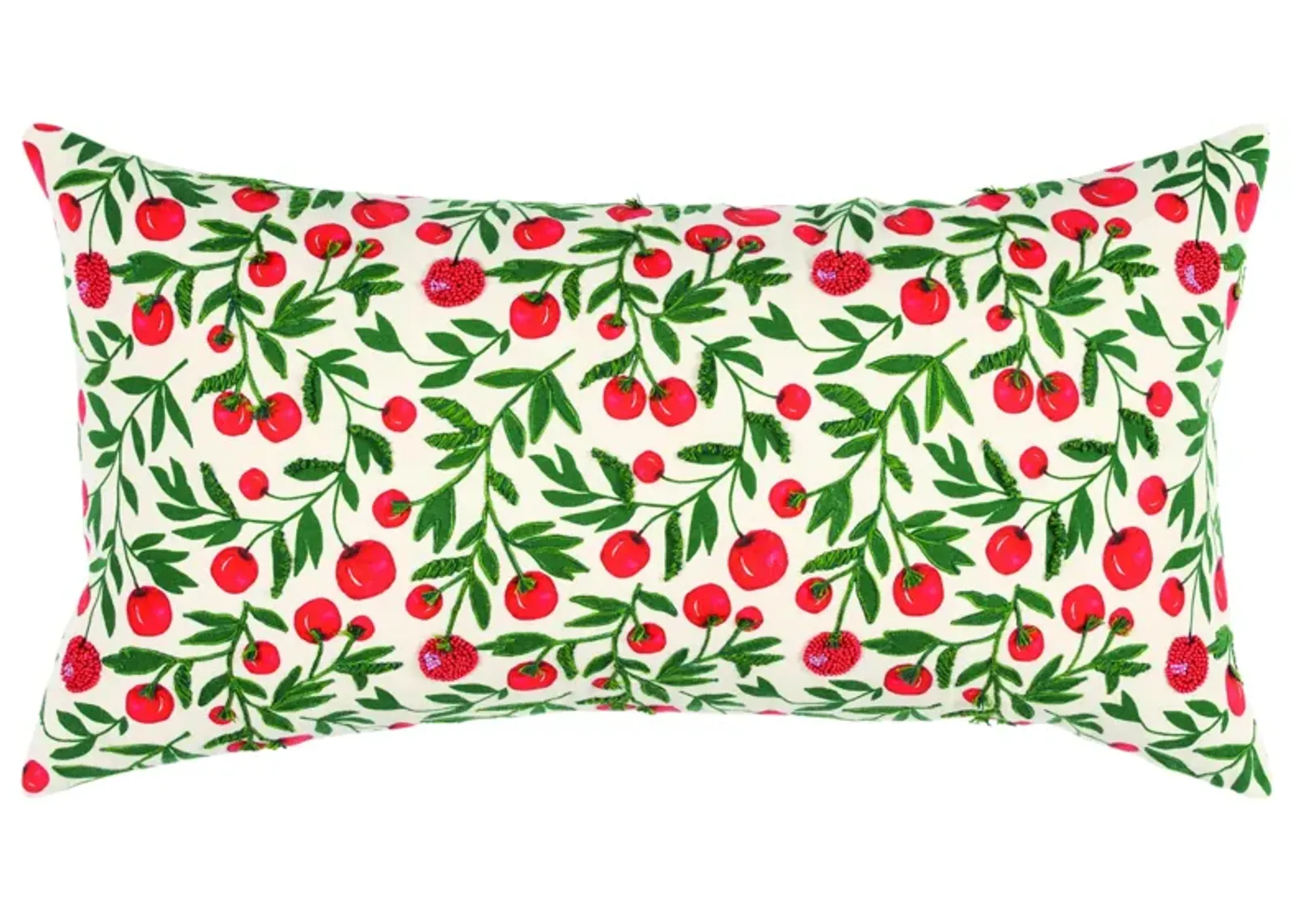 Botanical With Fruit Ivory  Pillow