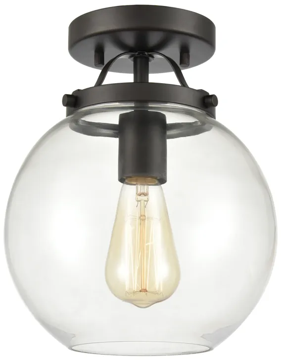 Bernice 9" Wide 1-Light Semi Flush Mount - Oil Rubbed Bronze