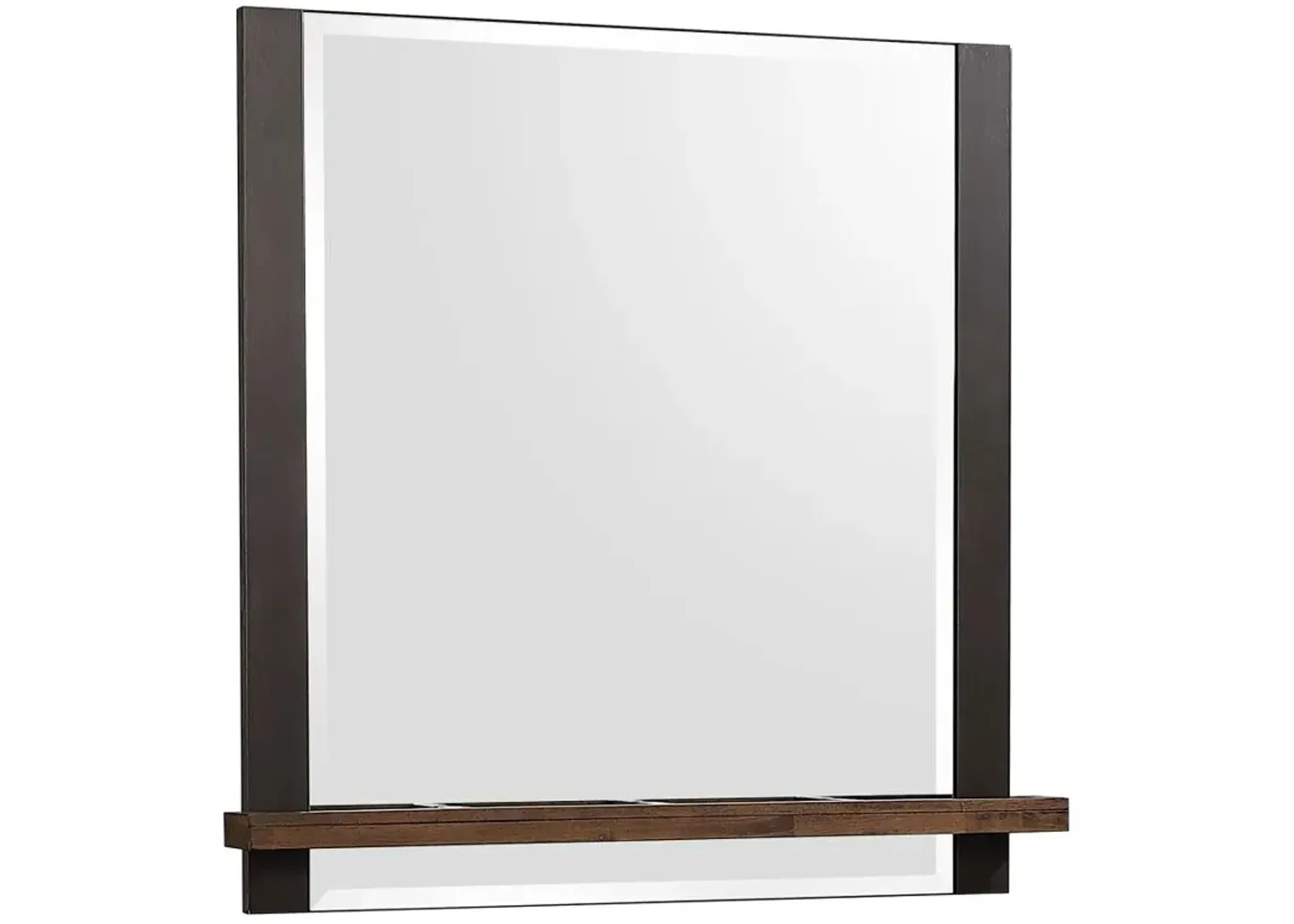 Azalia Dresser Mirror with Jewelry Tray Black and Walnut