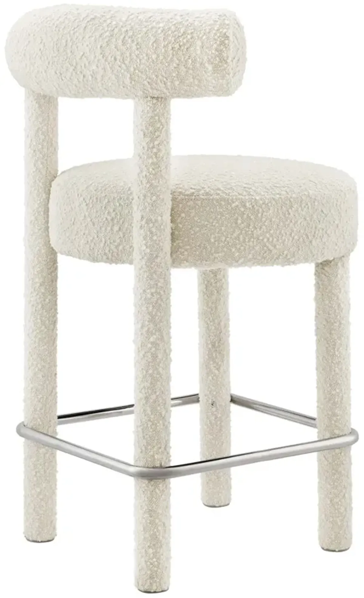 Toulouse Boucle Fabric Counter Stool - Set of 2