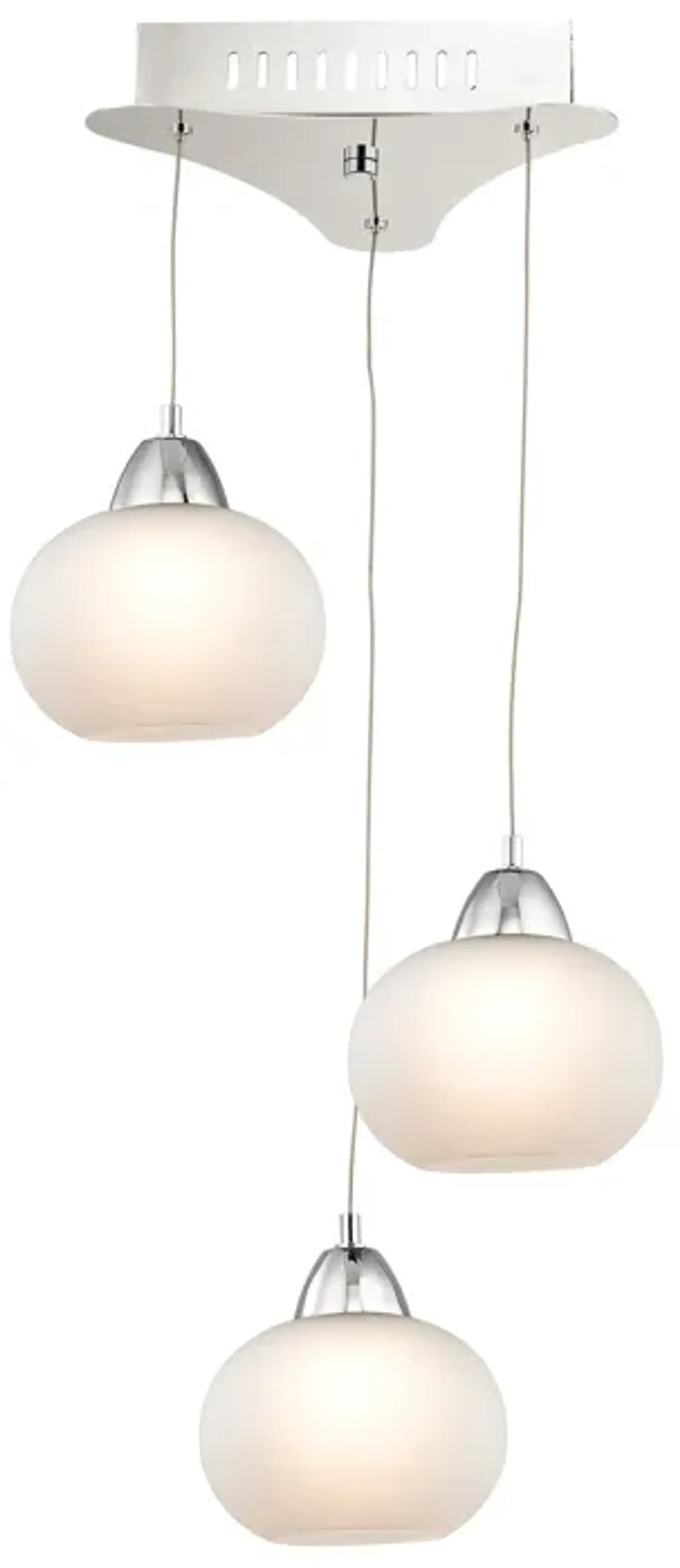 Ciotola 10" Wide 3-Light Mini Pendant - Chrome