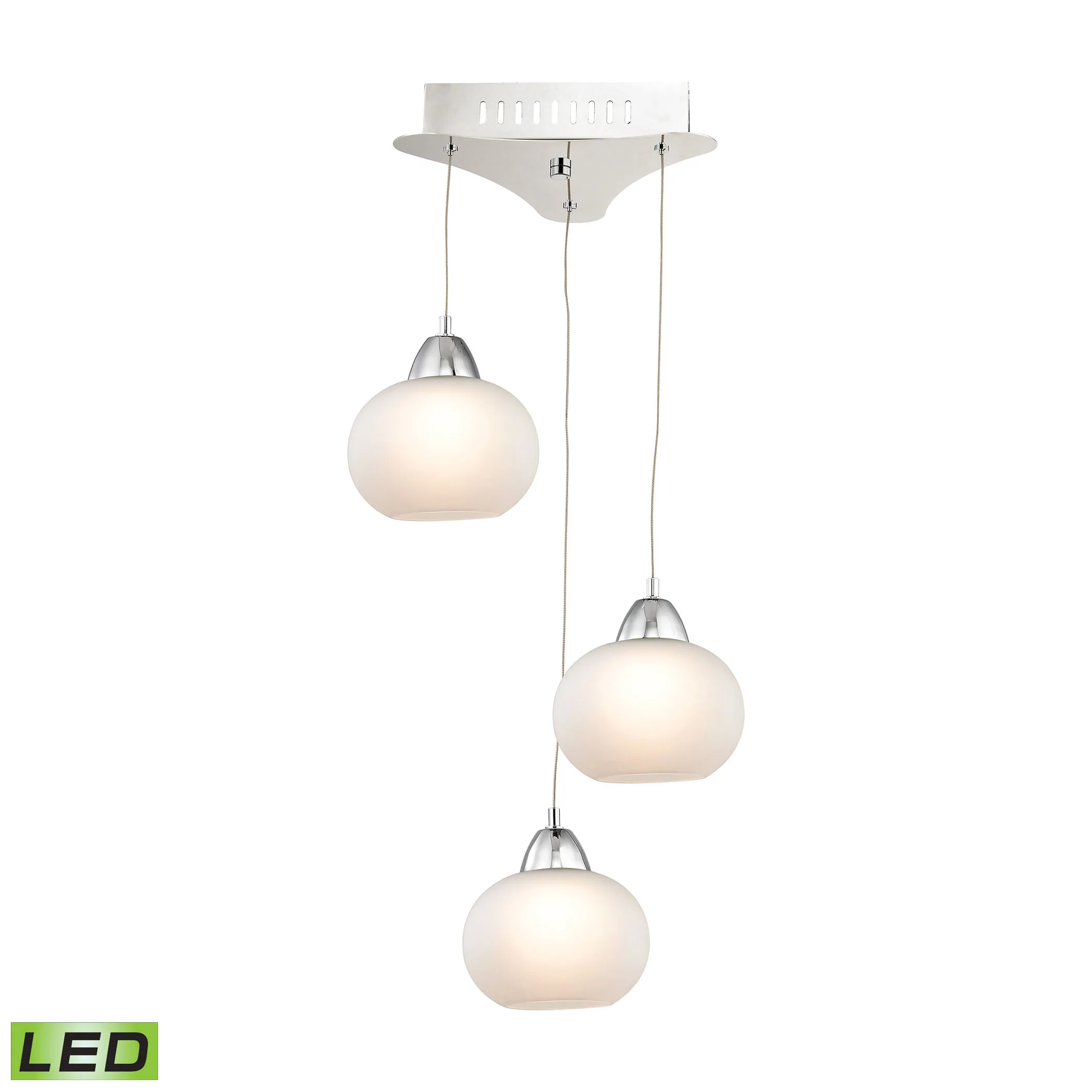 Ciotola 10" Wide 3-Light Mini Pendant - Chrome