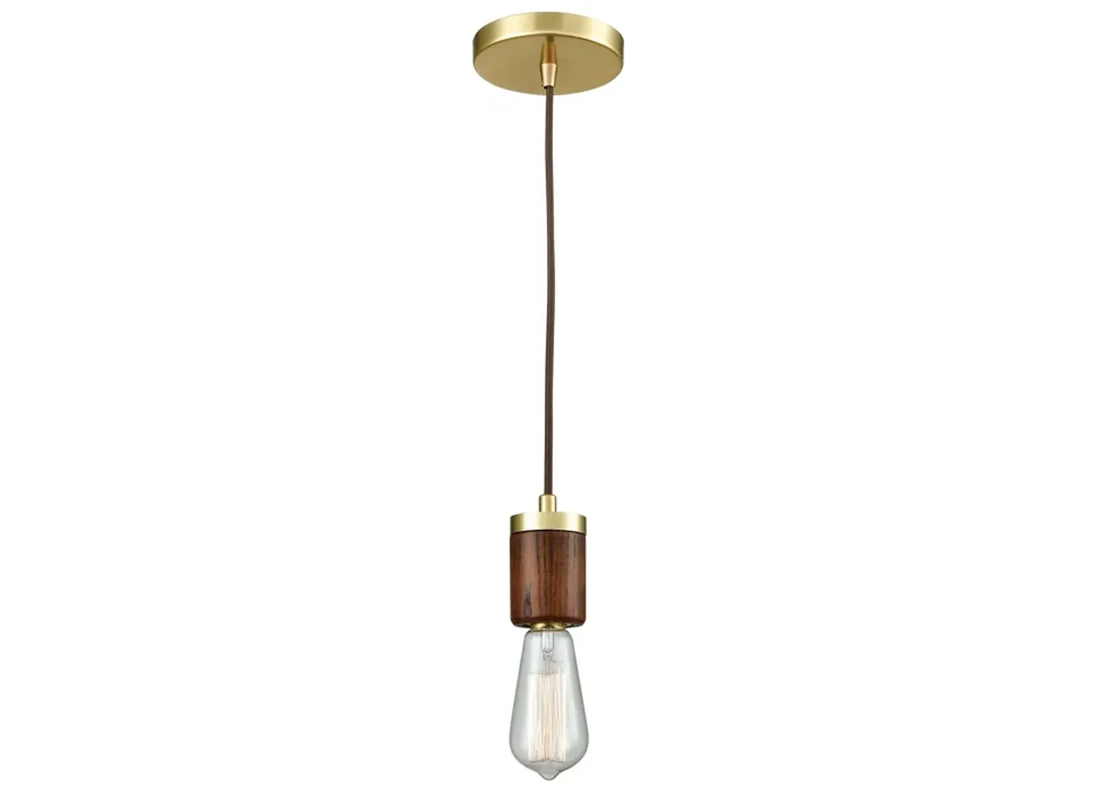 Socketholder 2" Wide 1-Light Mini Pendant - Satin Brass