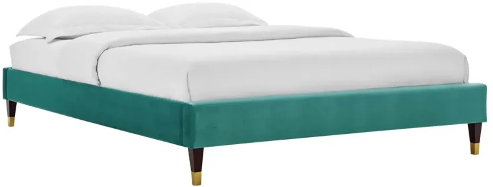 Harlow Full Performance Velvet Platform Bed Frame