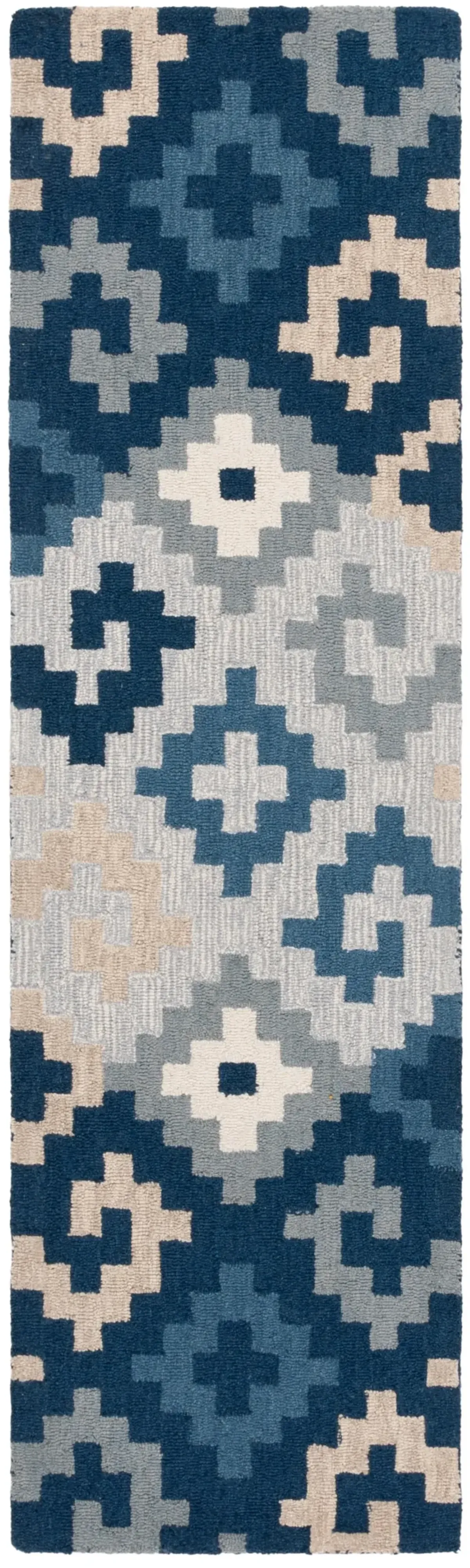 METRO 380 BLUE  2'-3' x 8' Runner Rug