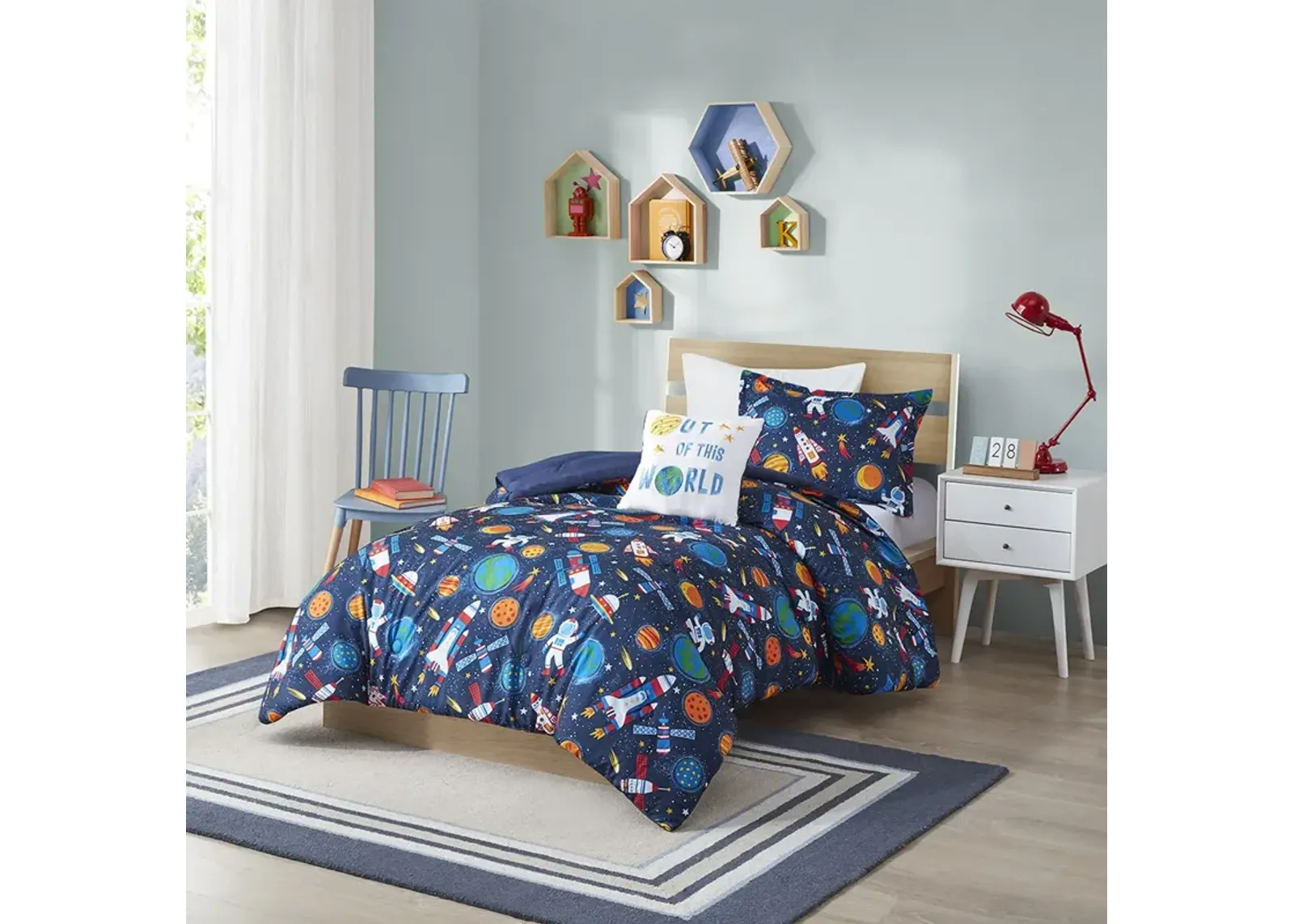 Mi Zone Kids Jason Multi Outer Space Comforter Set