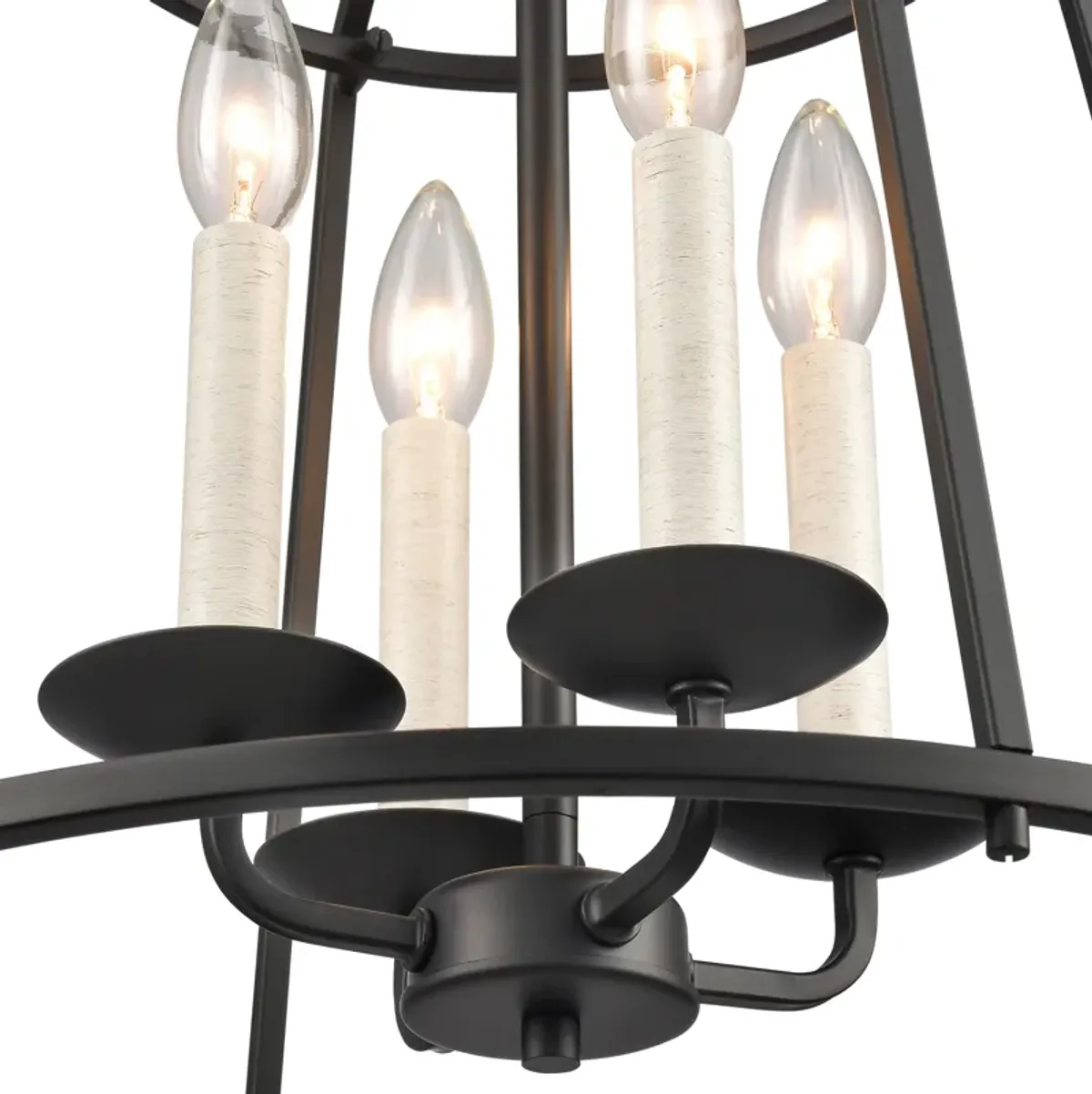 Ellisville 17.25'' Wide 4-Light Chandelier - Matte Black