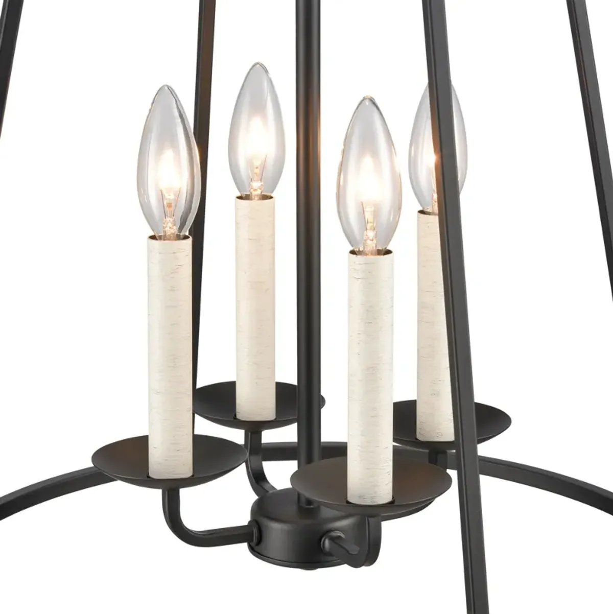 Ellisville 17.25'' Wide 4-Light Chandelier - Matte Black