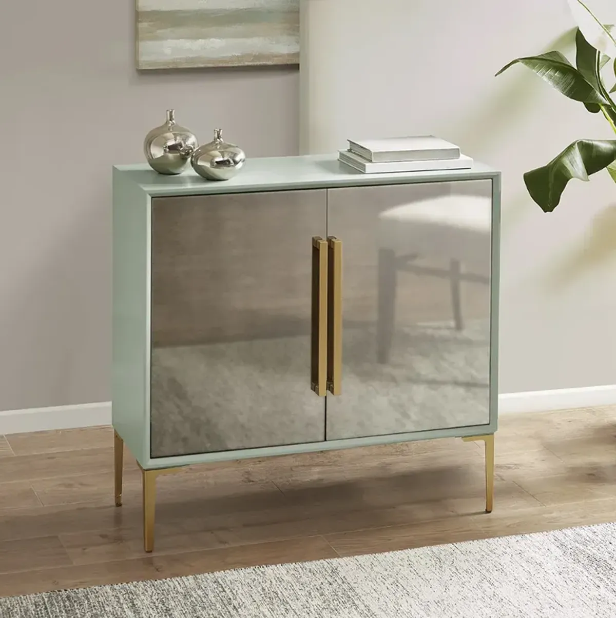 Madison Park Curry Mint 2 Door Accent Cabinet