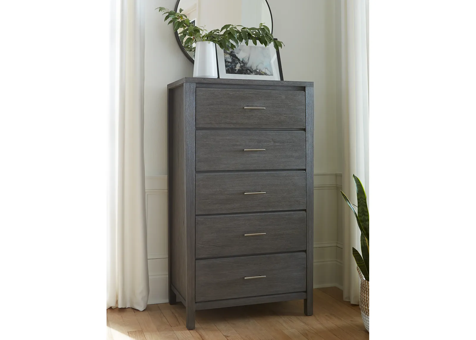 Nevis Five Drawer Chest in Sharkskin (2024)