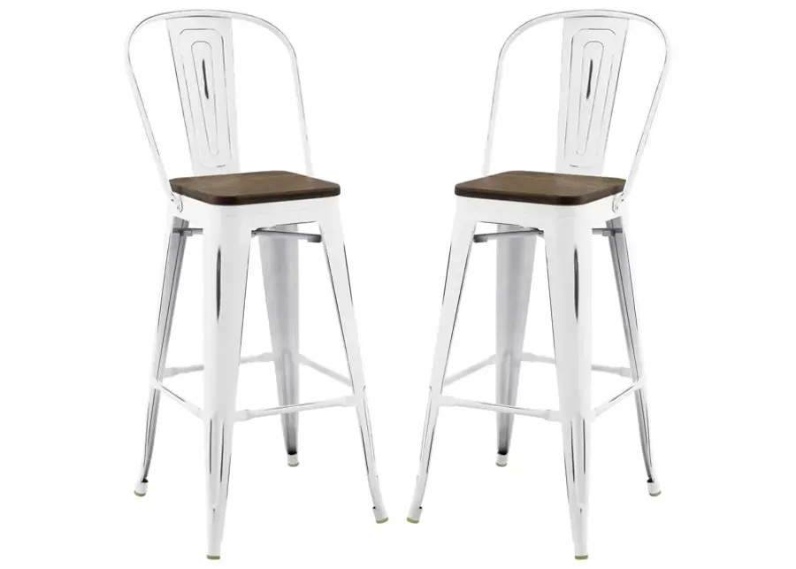 Promenade Bar Stool Metal Set of 2