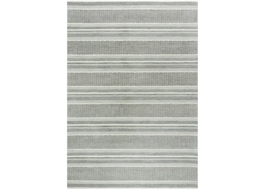 Katana Gray Stripe Wool 8'6" x 11'6" Rectangle Rug