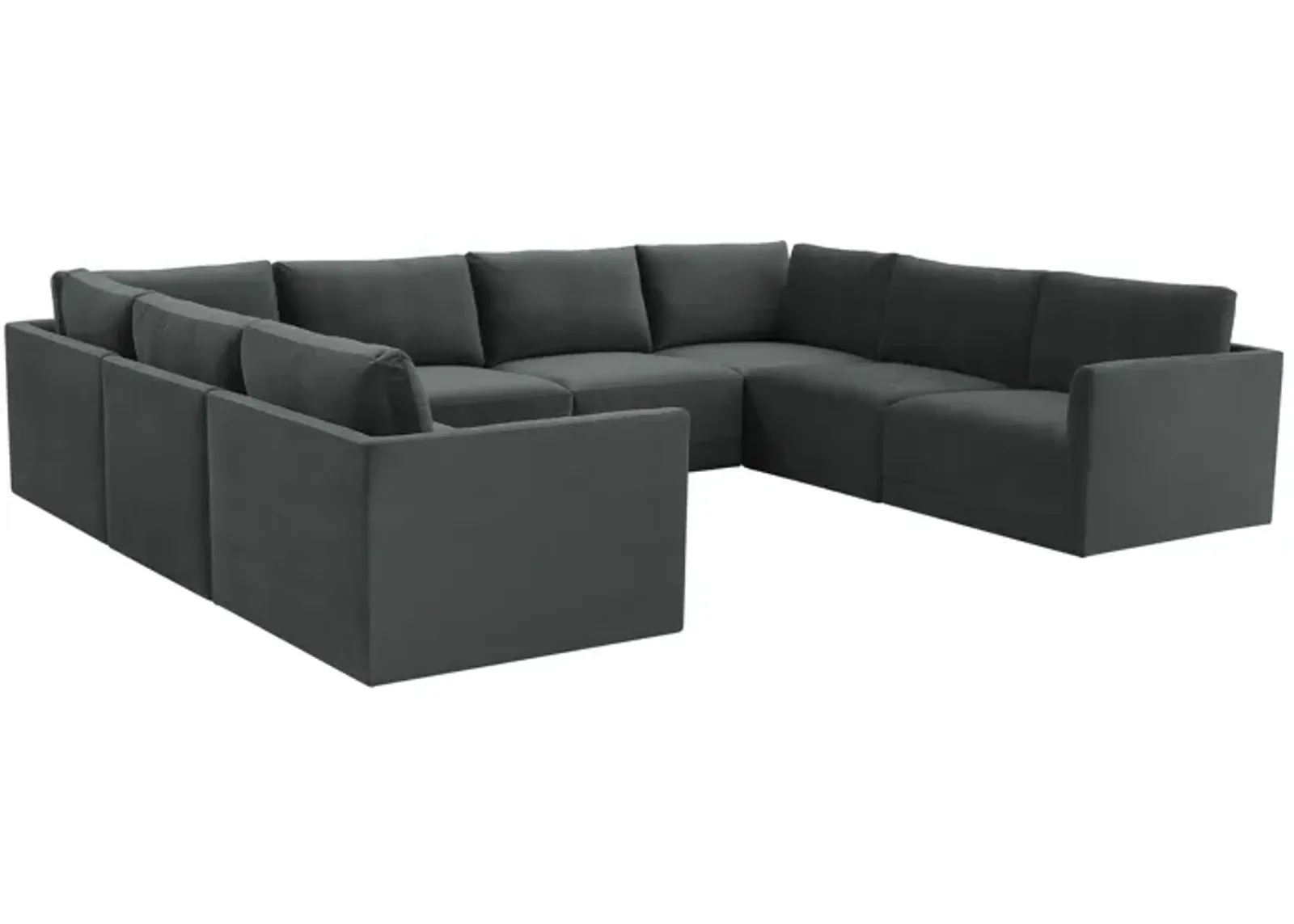 Willow Charcoal Modular Large U Sectional