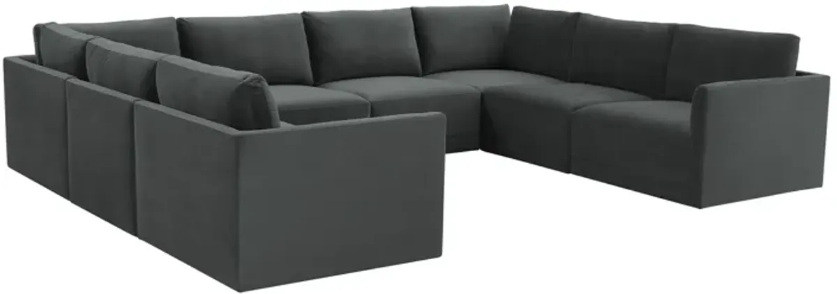 Willow Charcoal Modular Large U Sectional