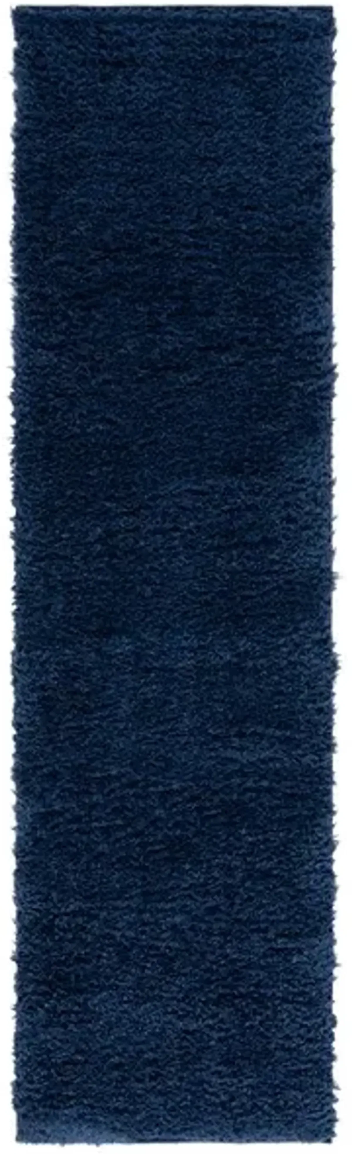 LINDSAY SHAG 560 Blue  2'-2' X 8' Runner Rug