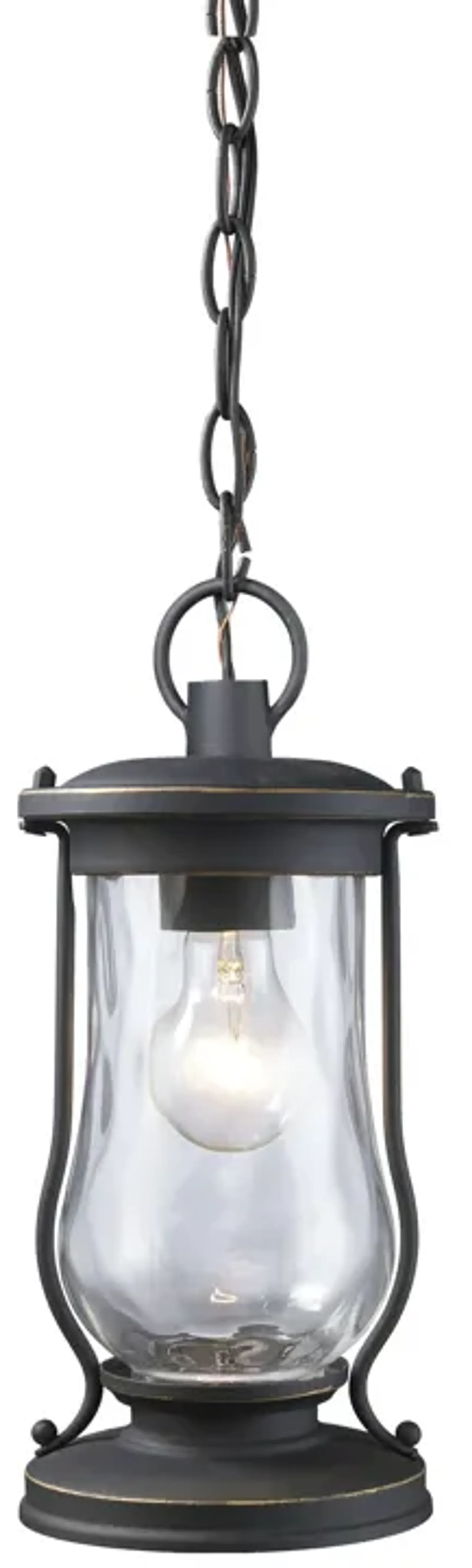 Farmstead 6" Wide 1-Light Outdoor Pendant - Matte Black