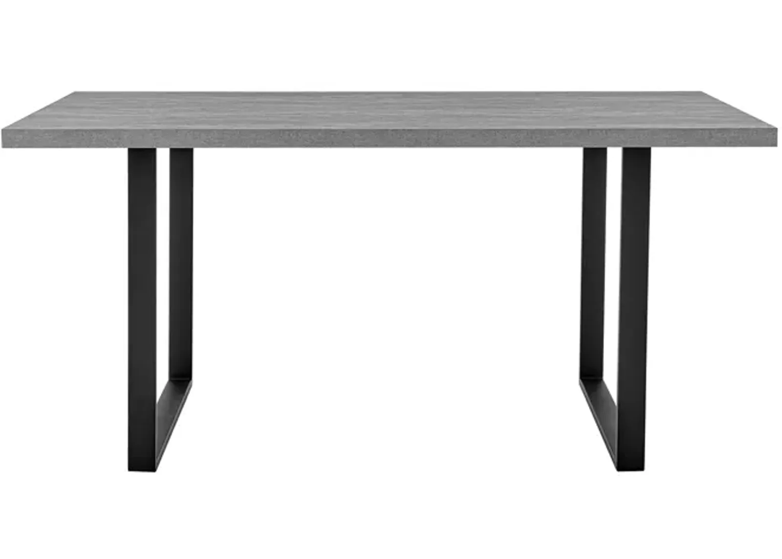 Fenton Dining Table with Gray Top and Black Base