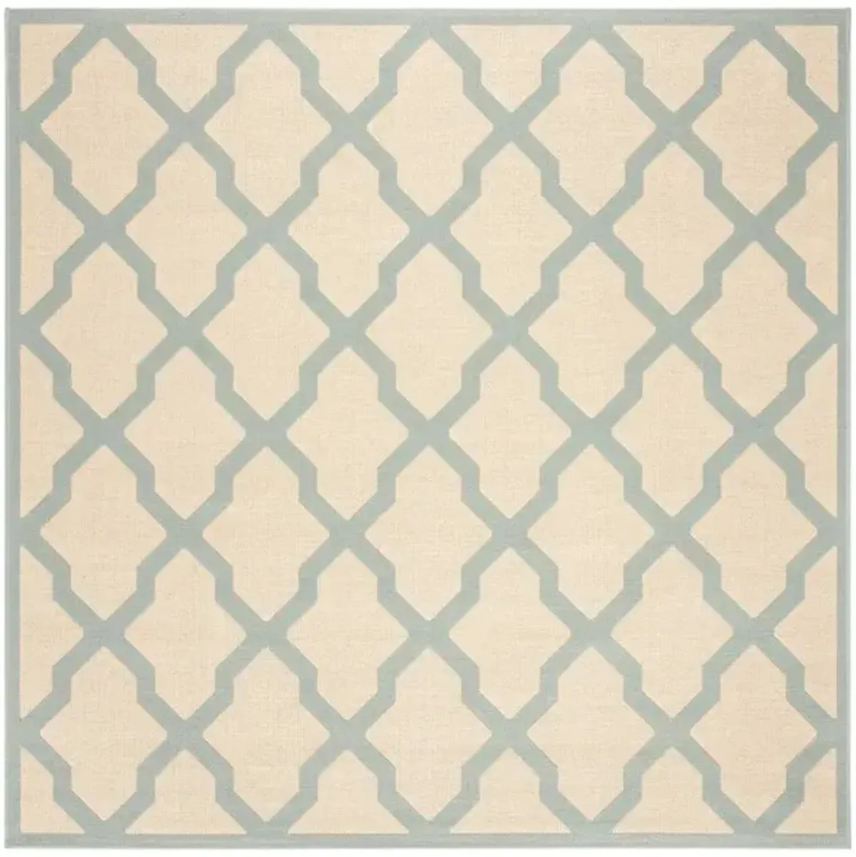 LINDEN 122 Collection LND122L-6SQ Cream / Aqua 6'-7" X 6'-7" Square