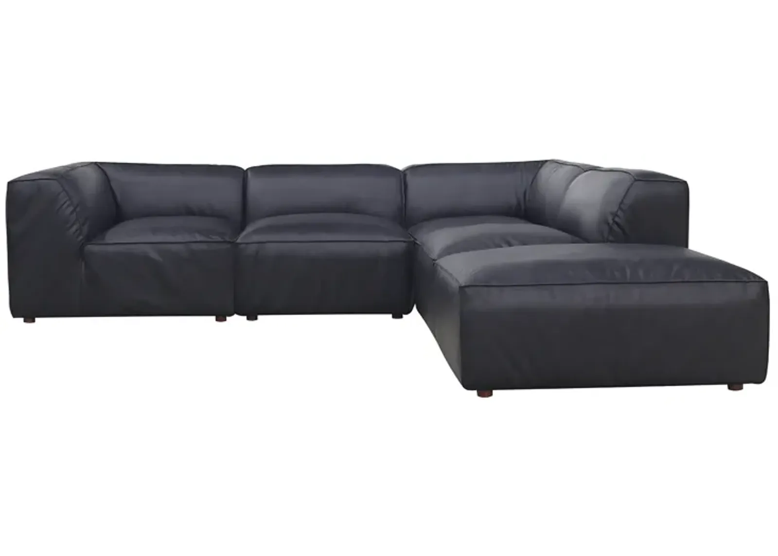 FORM CLASSIC L MODULAR SECTIONAL VANTAGE BLACK LEATHER