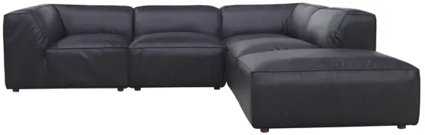 FORM CLASSIC L MODULAR SECTIONAL VANTAGE BLACK LEATHER