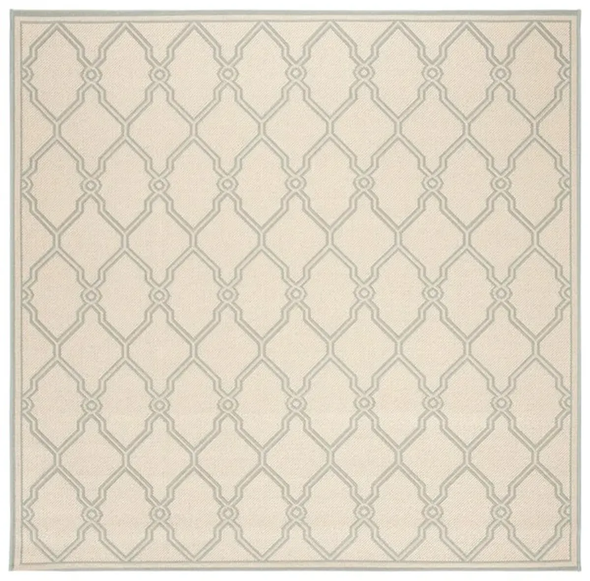 LINDEN 124 Collection LND124L-6SQ Cream / Aqua 6'-7" X 6'-7" Square