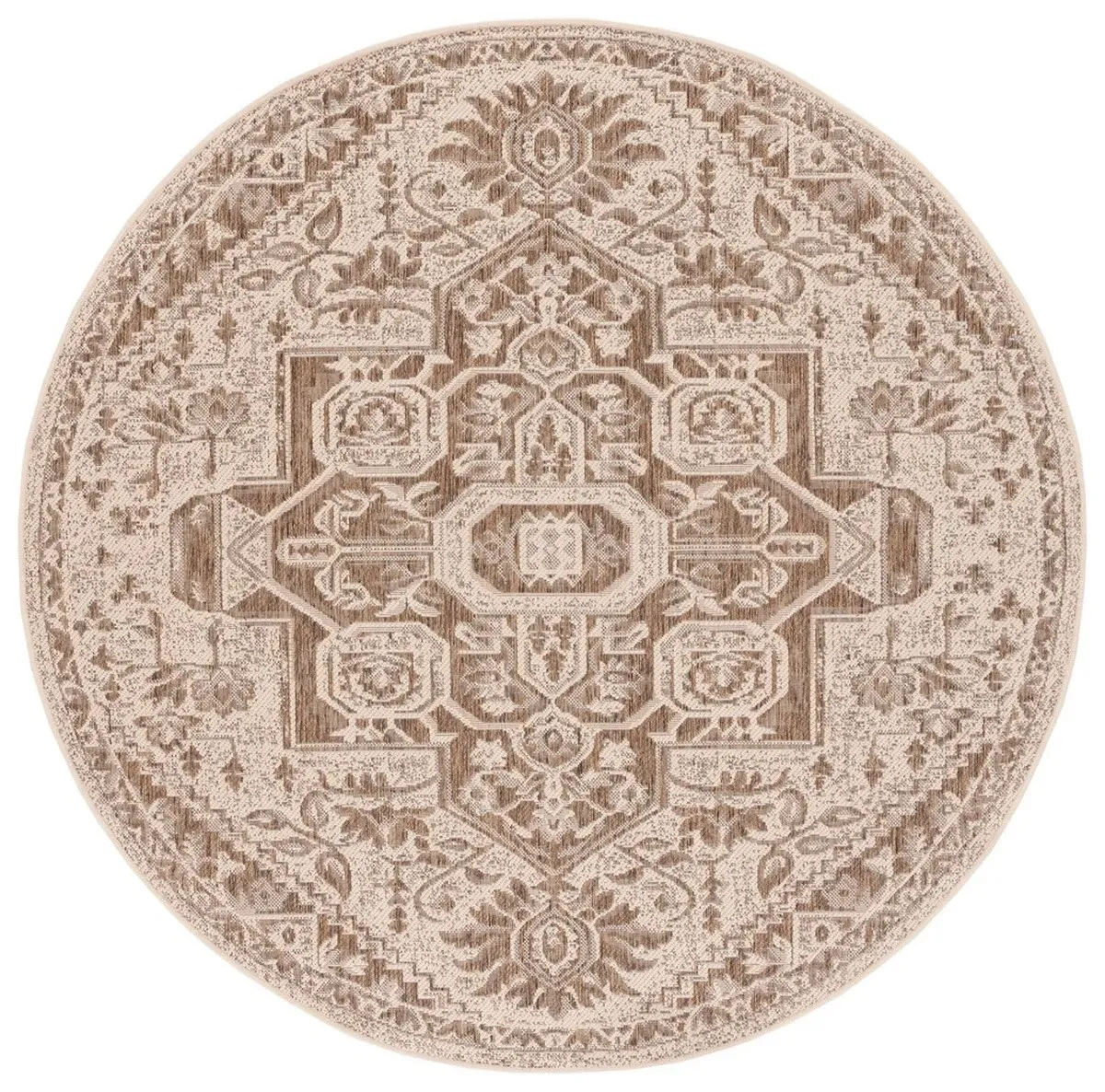 BEACH HOUSE 138 Beige 8' X 8' Round Round Rug