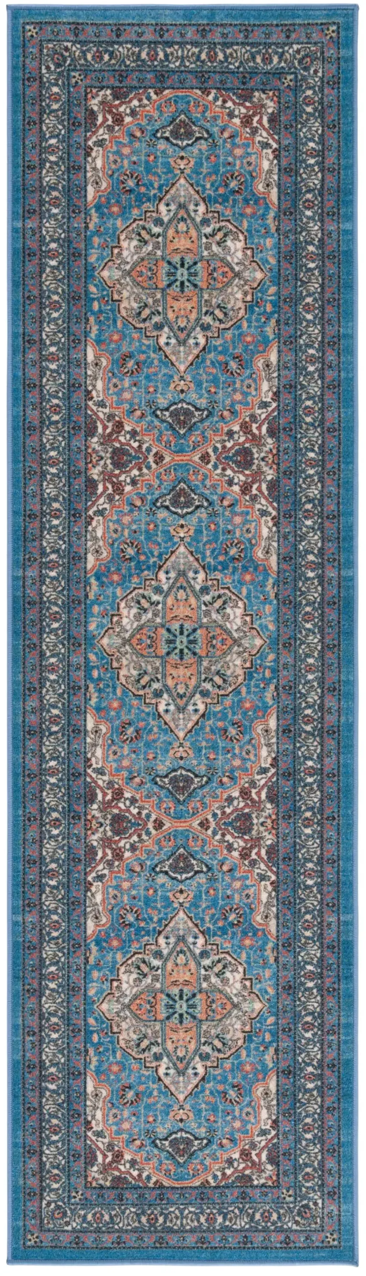 JOURNEY 105 BLUE  2'-2' x 8' Runner Rug