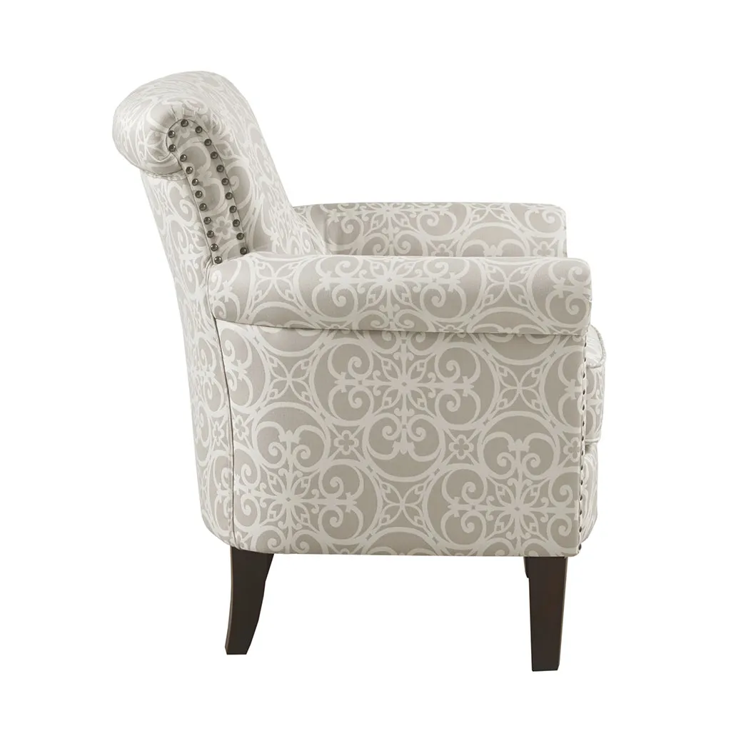 Madison Park Brooke Natural Tight Back Club Chair