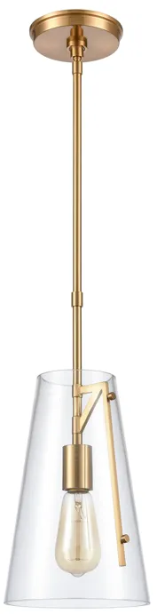 Trustle 7" Wide 1-Light Mini Pendant - Satin Brass