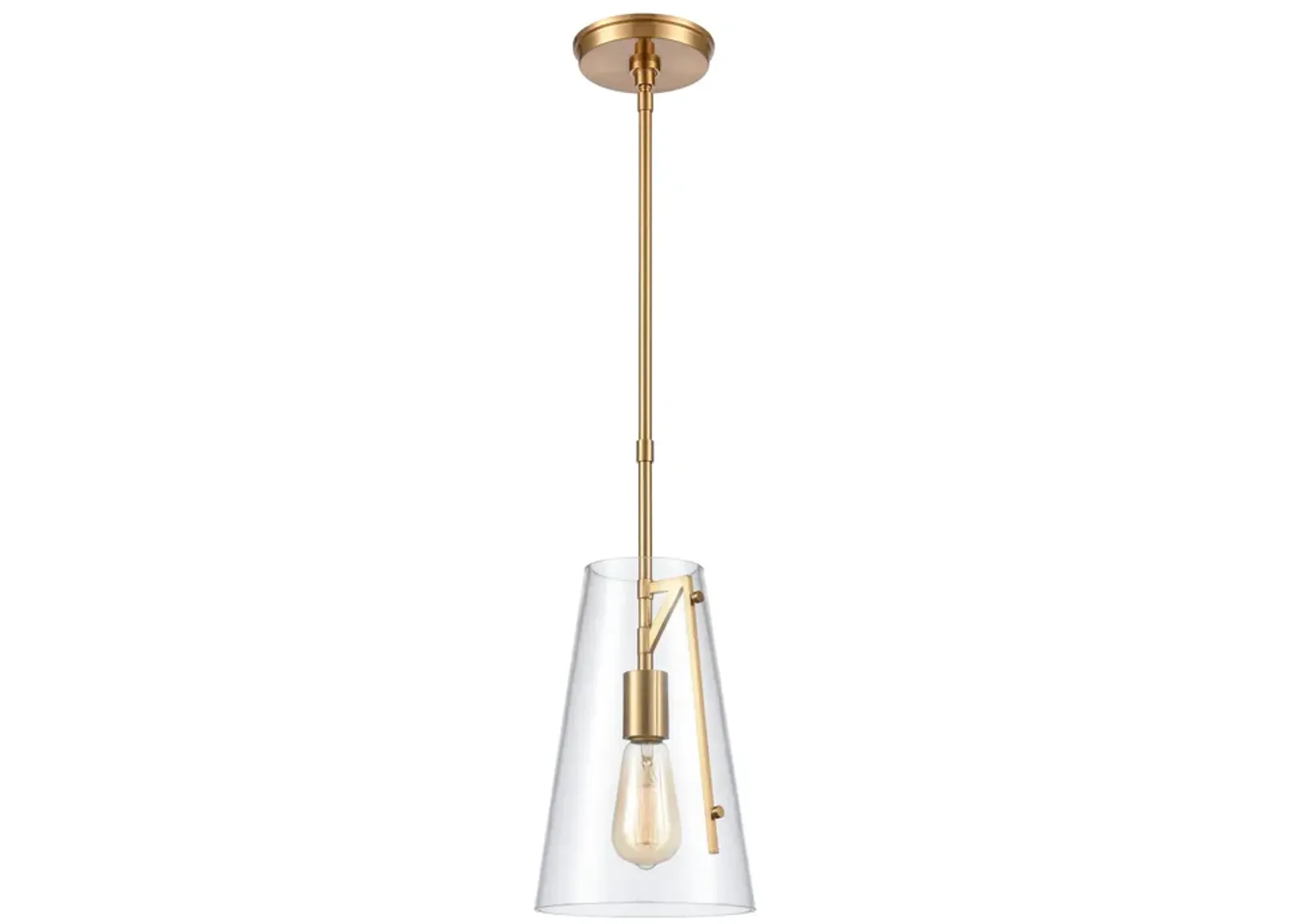 Trustle 7" Wide 1-Light Mini Pendant - Satin Brass