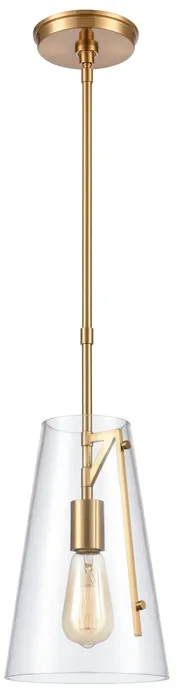 Trustle 7" Wide 1-Light Mini Pendant - Satin Brass