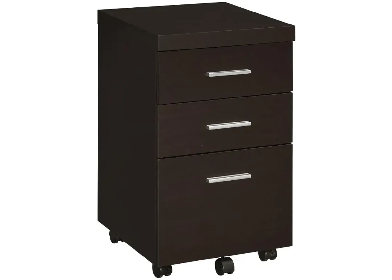 Skeena 3-drawer Mobile Storage Cabinet Cappuccino