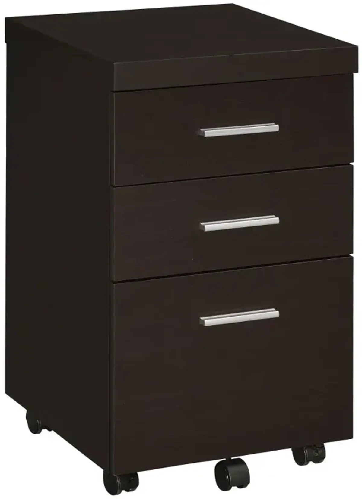 Skeena 3-drawer Mobile Storage Cabinet Cappuccino