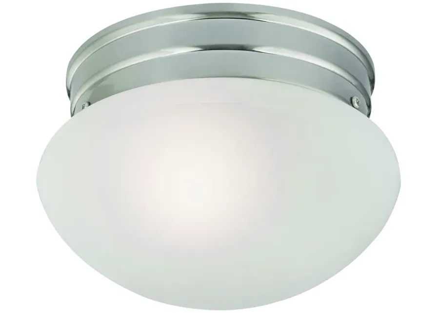 Mushroom 8" Wide 1-Light Flush Mount - Brushed Nickel