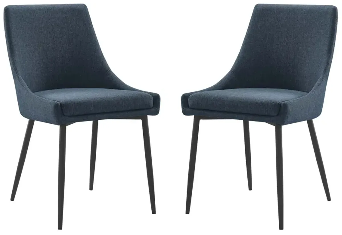 Viscount Upholstered Fabric Dining Chairs - Set of 2