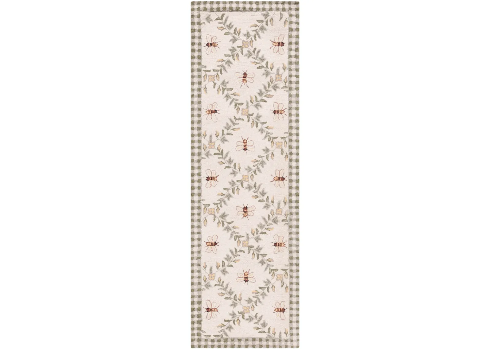 HK55 IVORY  2'-6' x 14' Runner Rug